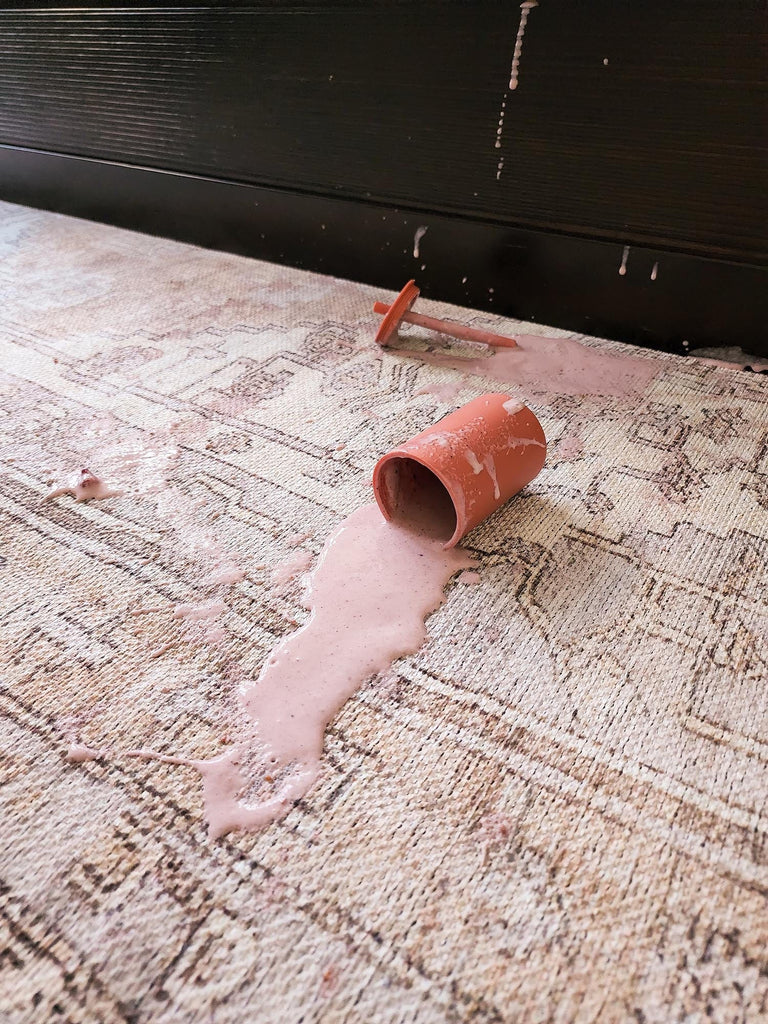 Aneesa Beige and Cream Traditional Distressed Washable Rug