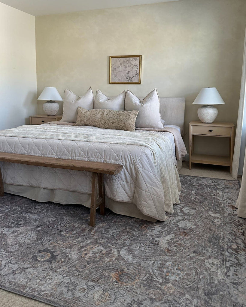 Ava Grey and Gold Traditional Distressed Washable Rug*NO RETURNS UNLESS FAULTY