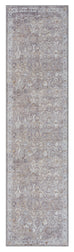 Ava Grey and Gold Traditional Distressed Washable Runner Rug