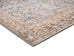 Krisna Brown and Blue Traditional Distressed Washable Rug