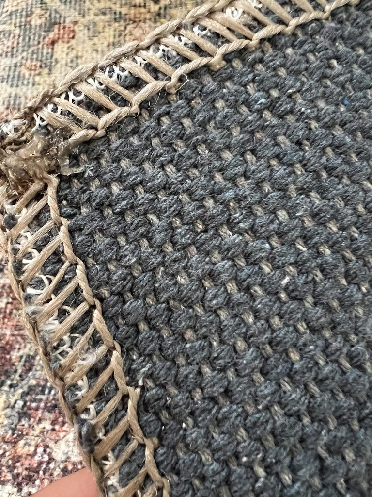 Krisna Brown and Blue Traditional Distressed Washable Rug