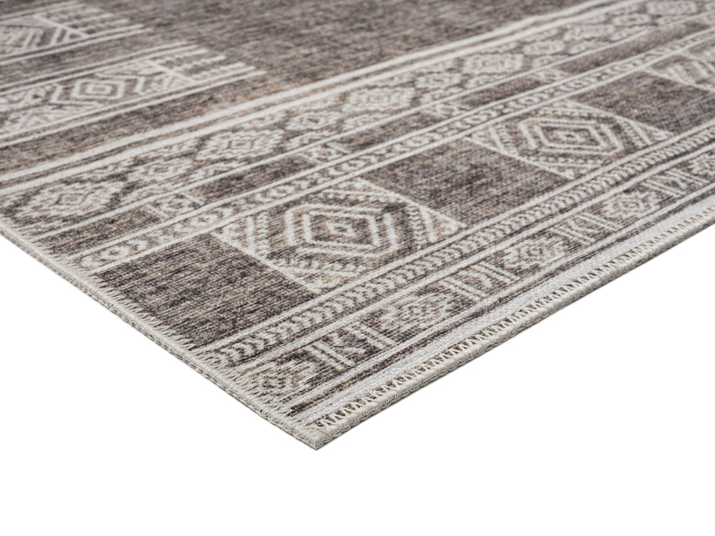 Raia Charcoal and Grey Tribal Distressed Washable Rug*NO RETURNS UNLESS FAULTY