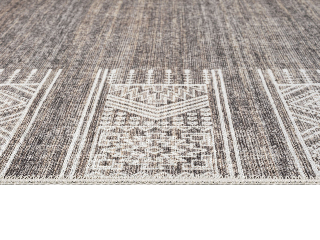 Raia Charcoal and Grey Tribal Distressed Washable Rug*NO RETURNS UNLESS FAULTY