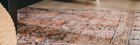 Bedroom with cozy rugs