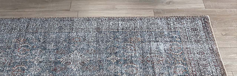 Hallway with stylish rugs