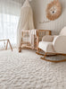 Agnes Ivory Cream Carved Animal Pattern Rug