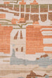 Allegra Orange and Cream Multi-Color Abstract Tribal PET Beach and Picnic Rug