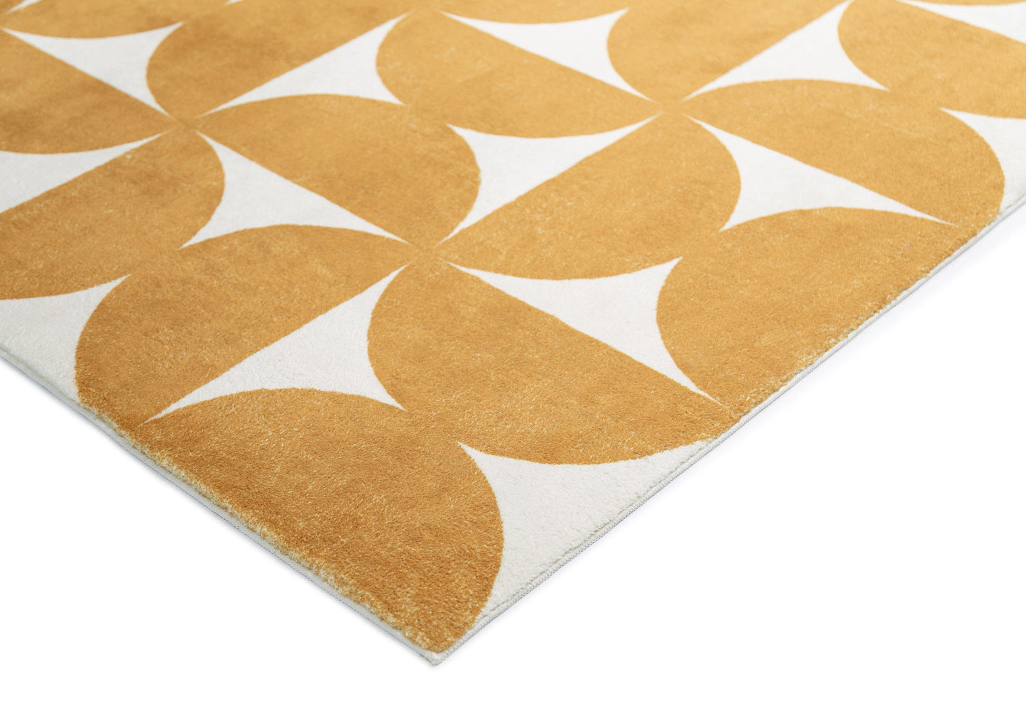Almere Gold and Ivory Geometric Washable Rug
