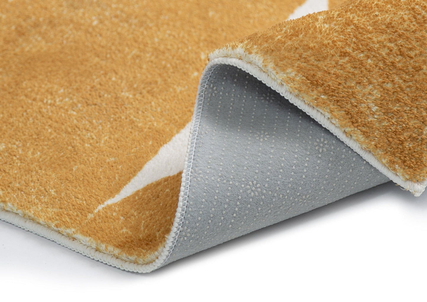 Almere Gold and Ivory Geometric Washable Rug