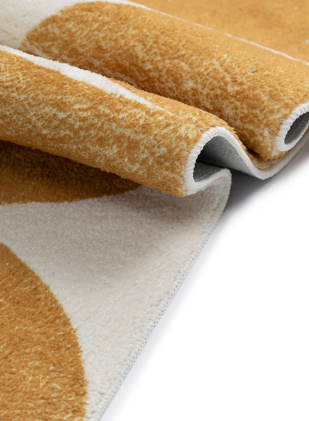 Almere Gold and Ivory Geometric Washable Rug