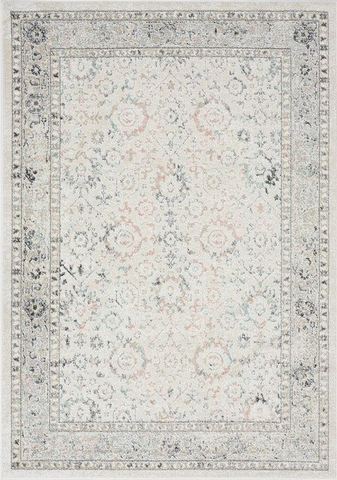 Anine Cream And Grey Multi-Color Traditional Floral Rug