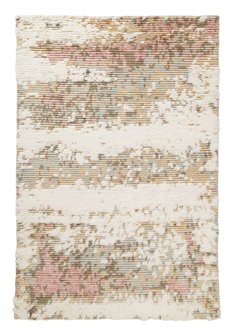 Annika Pink and Ivory Multi-Color Wool Shag Rug