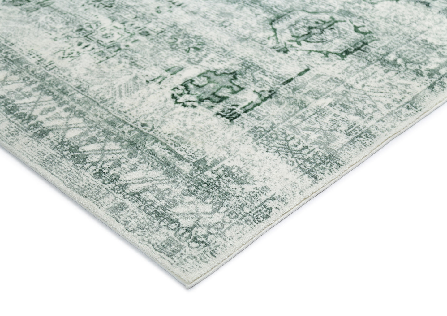 Balis Green Tribal Washable Rug