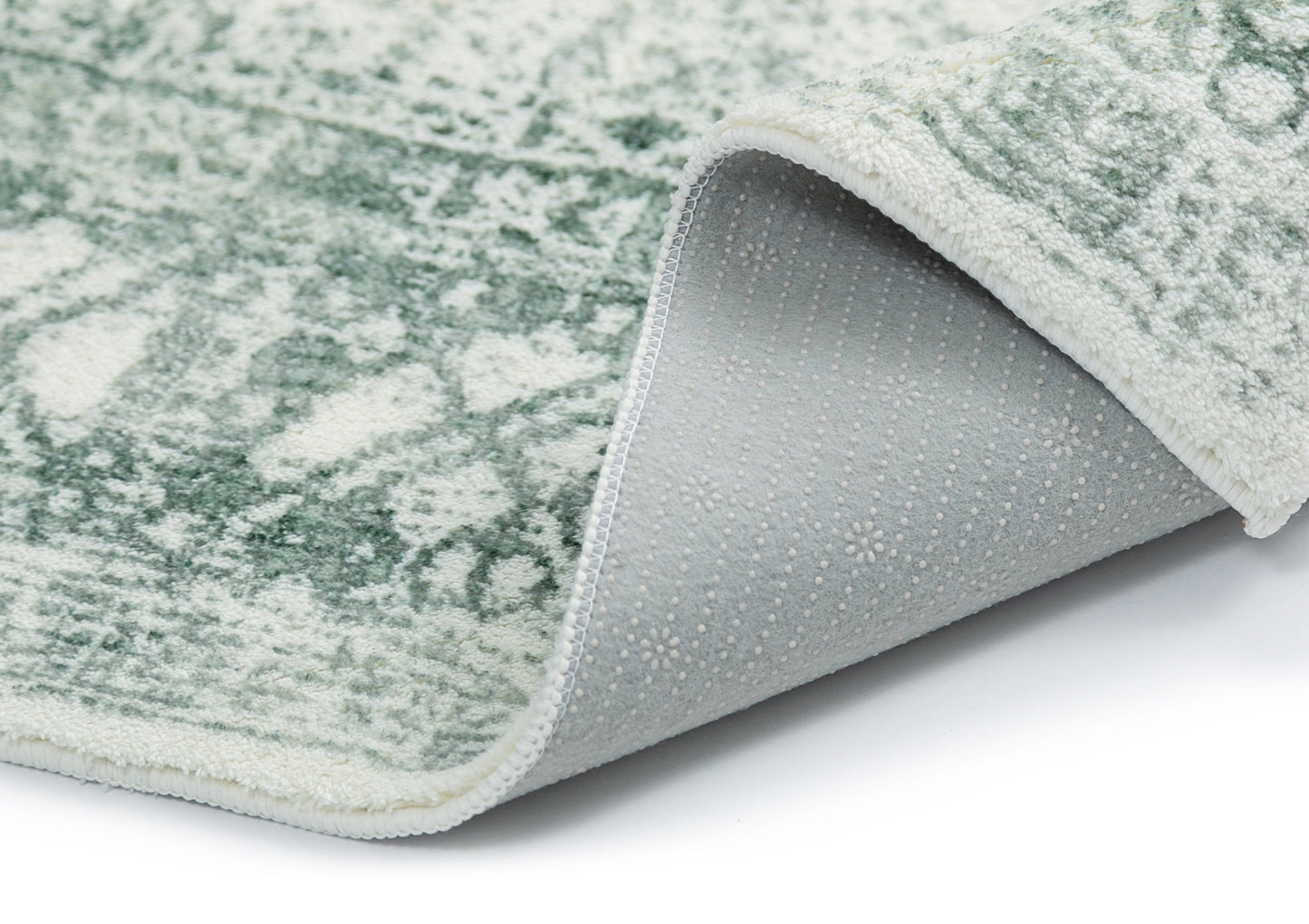 Balis Green Tribal Washable Rug