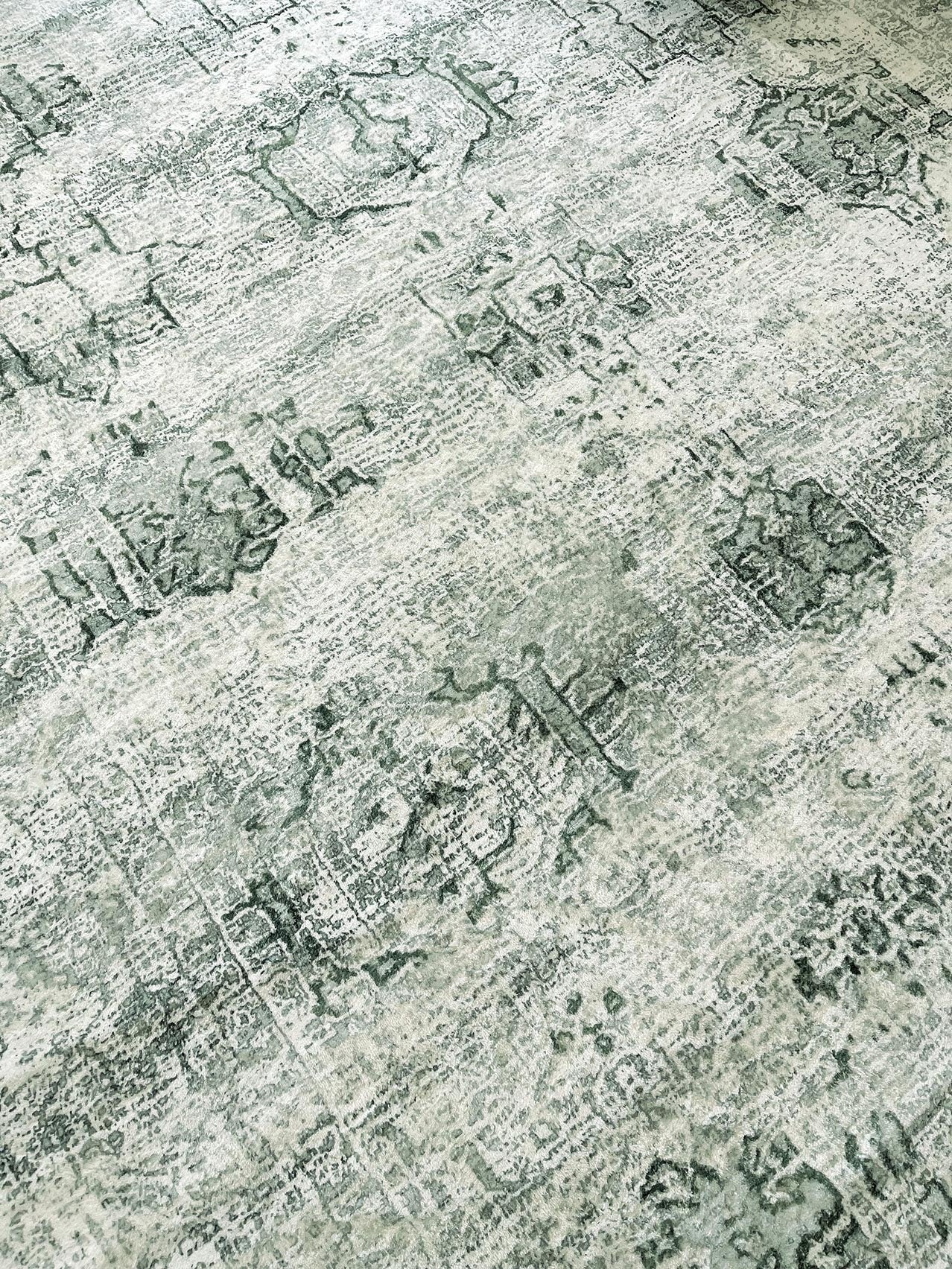 Balis Green Tribal Washable Rug