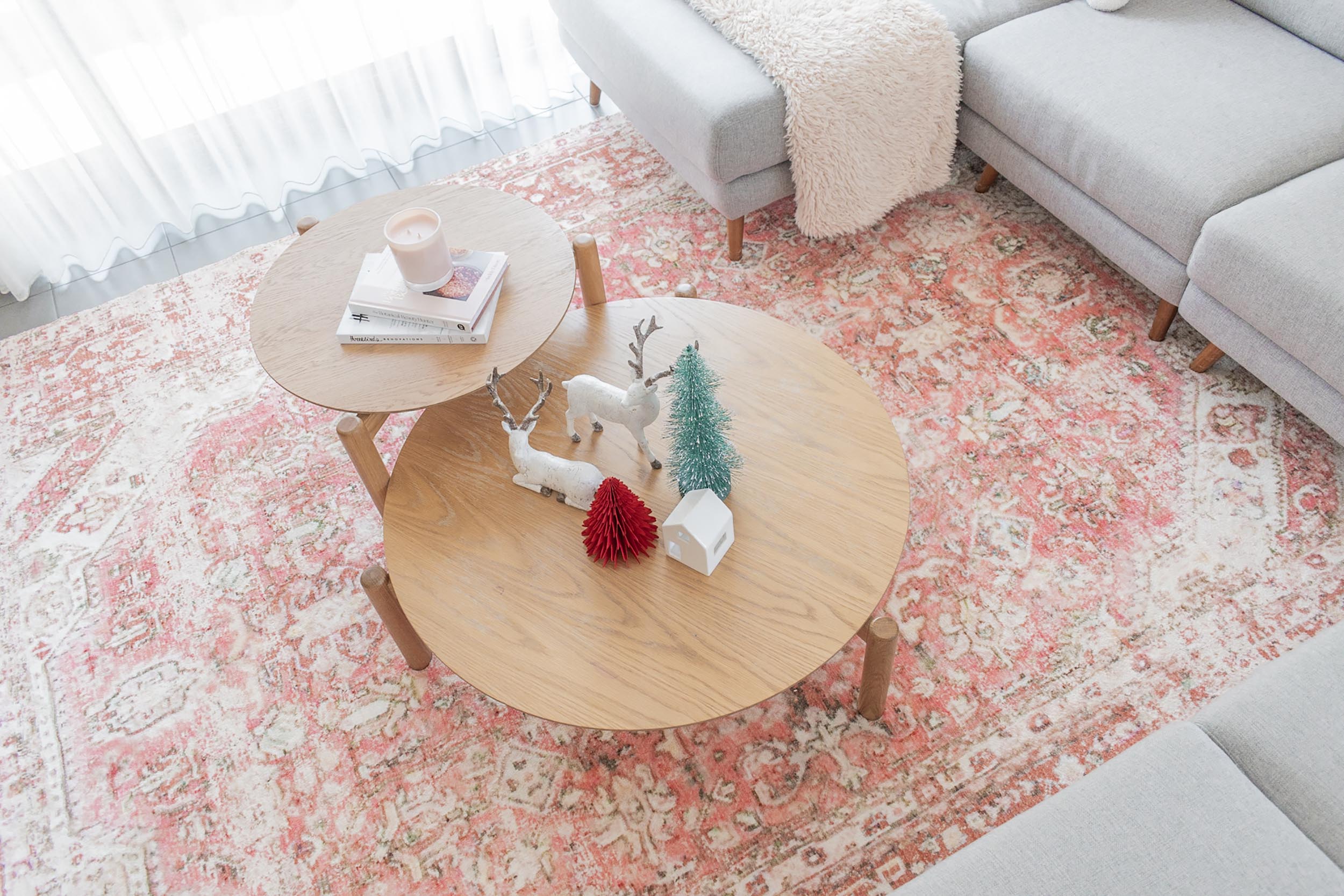 Beatrice LAVAL シルクベロアクッション45×44 エレバンピンク Beatrice Peach Transitional Washable Rug