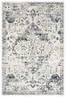 Bella Grey Ivory And Charcoal Traditional Distressed Rug
