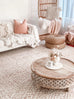 Bobbie Peach and Ivory Textured Tribal Rug