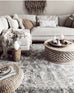 Cara Cream And Grey Transitional Medallion Rug