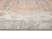 Ceren Orange and Blue Traditional Distressed Washable Rug