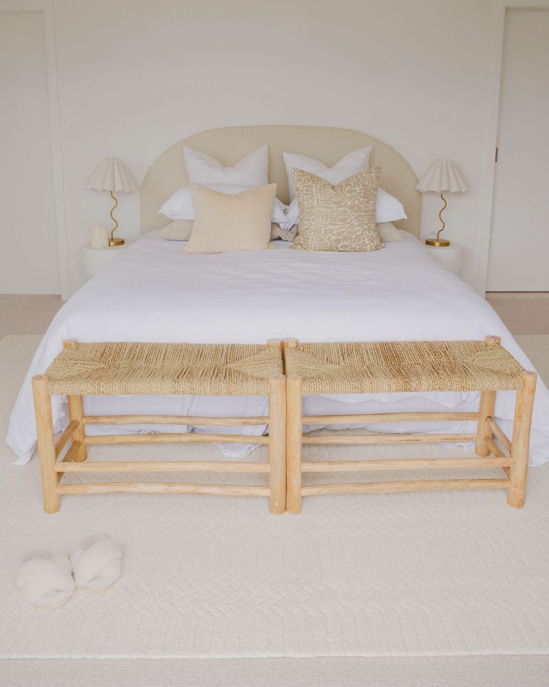 Cualli Ivory Cream Textured Rug