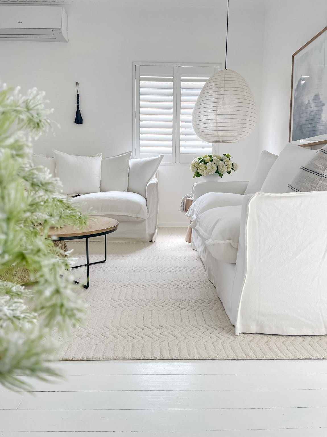 Cualli Ivory Cream Textured Rug