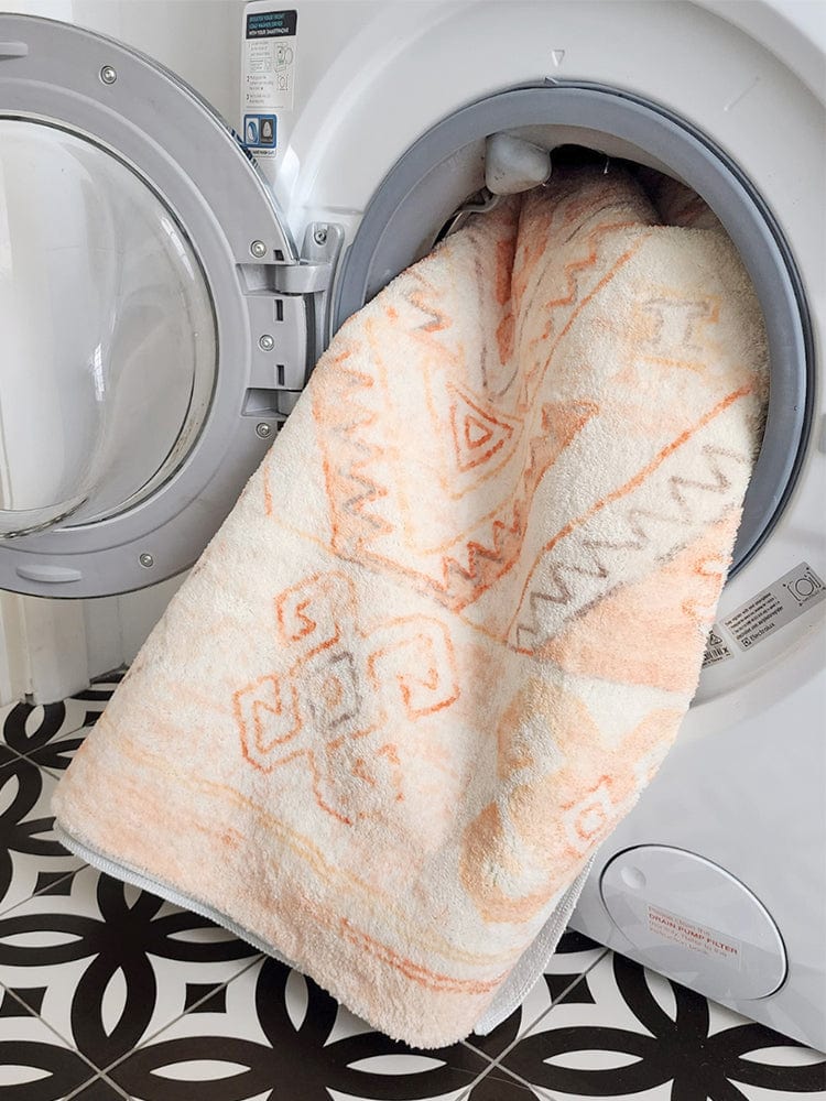 Dayanna Orange and Cream Tribal Washable Rug