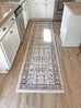 Elsa Cream And Brown Traditional Bordered Floral Runner Rug