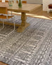 Elyse Beige and Grey Transitional Tribal Rug