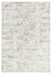 Eshe Grey and Ivory Distressed Floral Rug