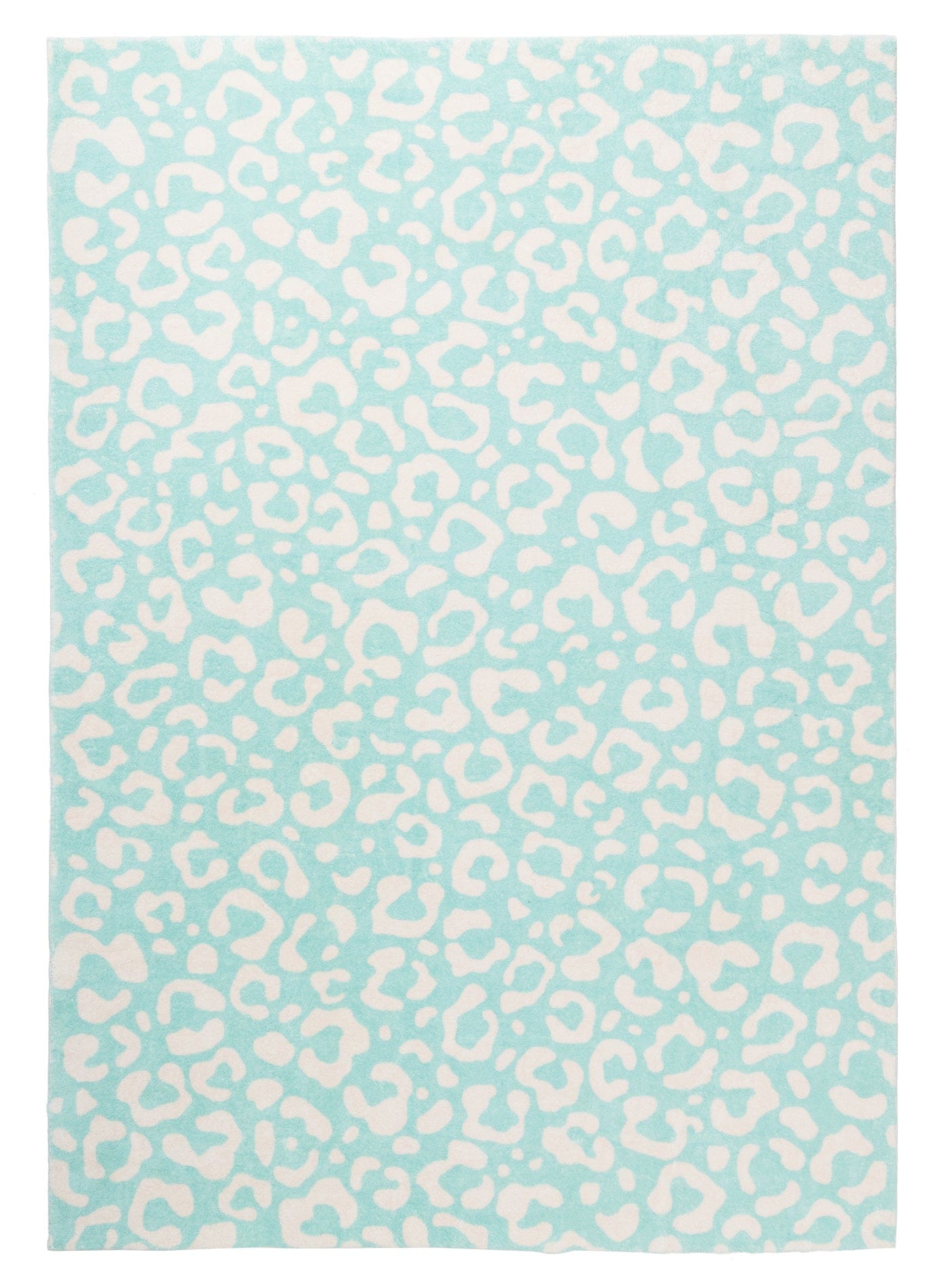 Esmeralda Pink and Mint Green Leopard Print Washable Rug*NO RETURNS UNLESS FAULTY