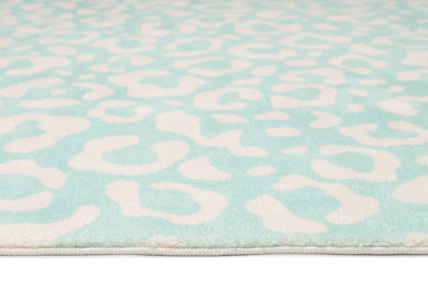 Esmeralda Pink and Mint Green Leopard Print Washable Rug*NO RETURNS UNLESS FAULTY
