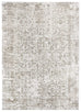 Evangeline Stone Grey Distressed Floral Design Rug