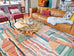 Fern Green and Orange Multi-Color Abstract Tribal Indoor Outdoor Rug