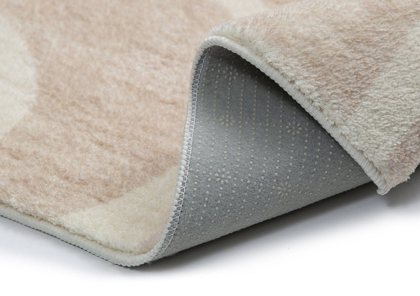 Glis Ivory and Beige Lines Washable Rug