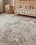 Henrietta Grey and Ivory Distressed Floral Rug