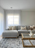 Iman Blue Ivory and Stone Grey Transitional Distressed Rug