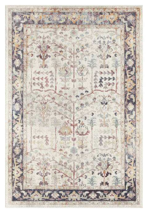 Indiana Blue and Purple Multi-Color Distressed Rug