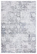 Indra Grey And Blue Faded Floral Rug