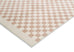 Jazine Cream and Brown Chequered Washable Rug