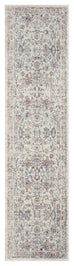 Jinnie Cream and Purple Multi-Color Distressed Runner Rug