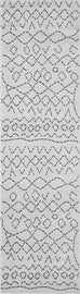 Junya Grey And Ivory Abstract Tribal Pattern Runner Rug