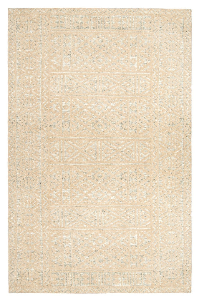 Kaia Hushed Green Grey and Beige Tribal Transitional Rug