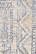 Karmen Blue and Ivory Geometric Patterned Runner Rug