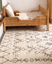 Karmina Brown and Cream Abstract Tribal Washable Rug