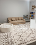 Karmina Brown and Cream Abstract Tribal Washable Rug