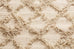 Karoline Diamond Pattern Beige Wool Rug