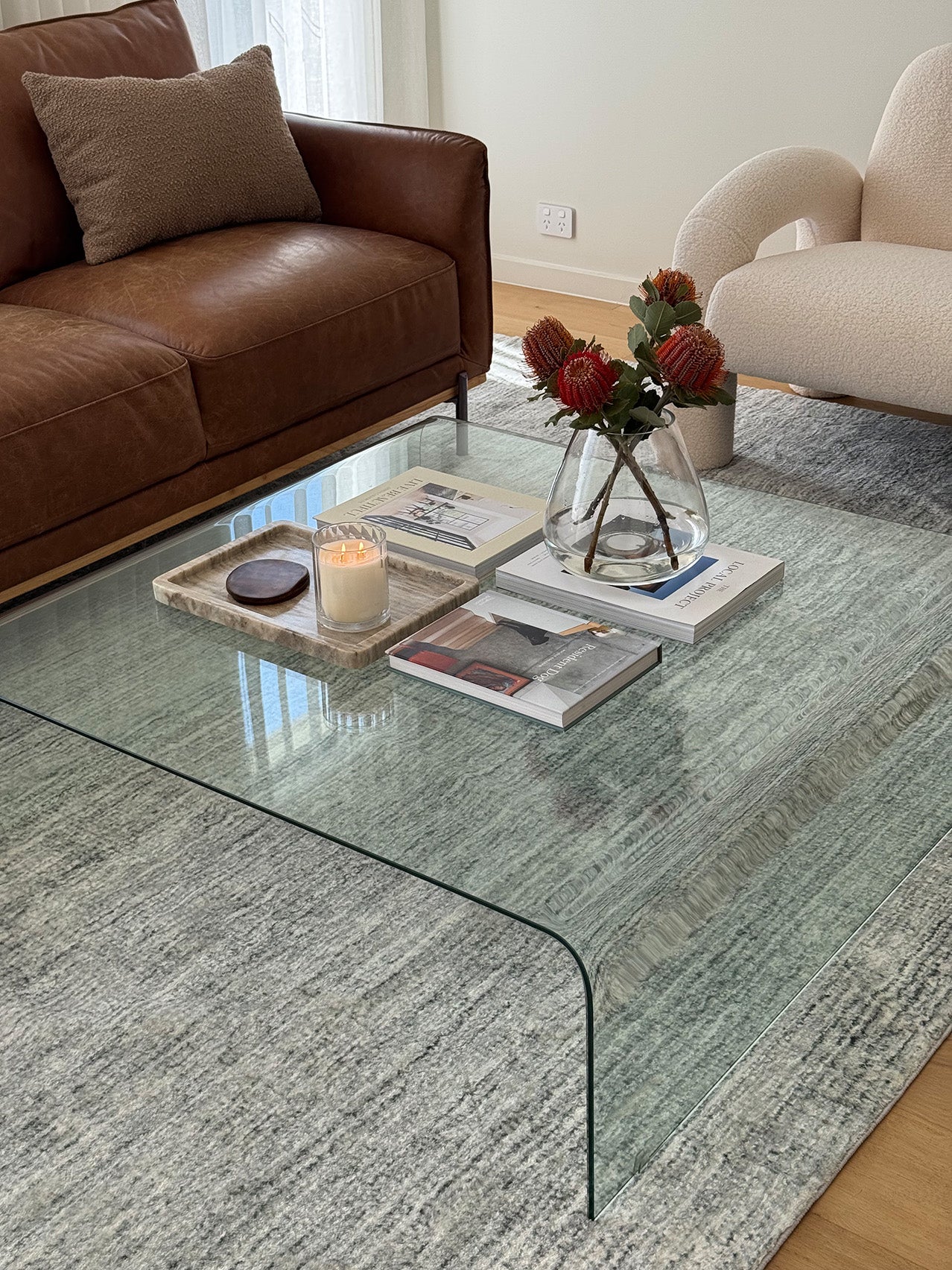 Khoyama Green Distressed Washable Rug