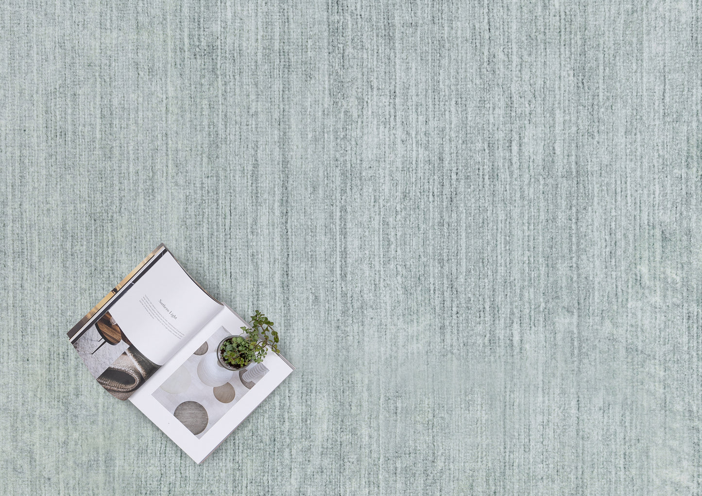 Khoyama Green Distressed Washable Rug