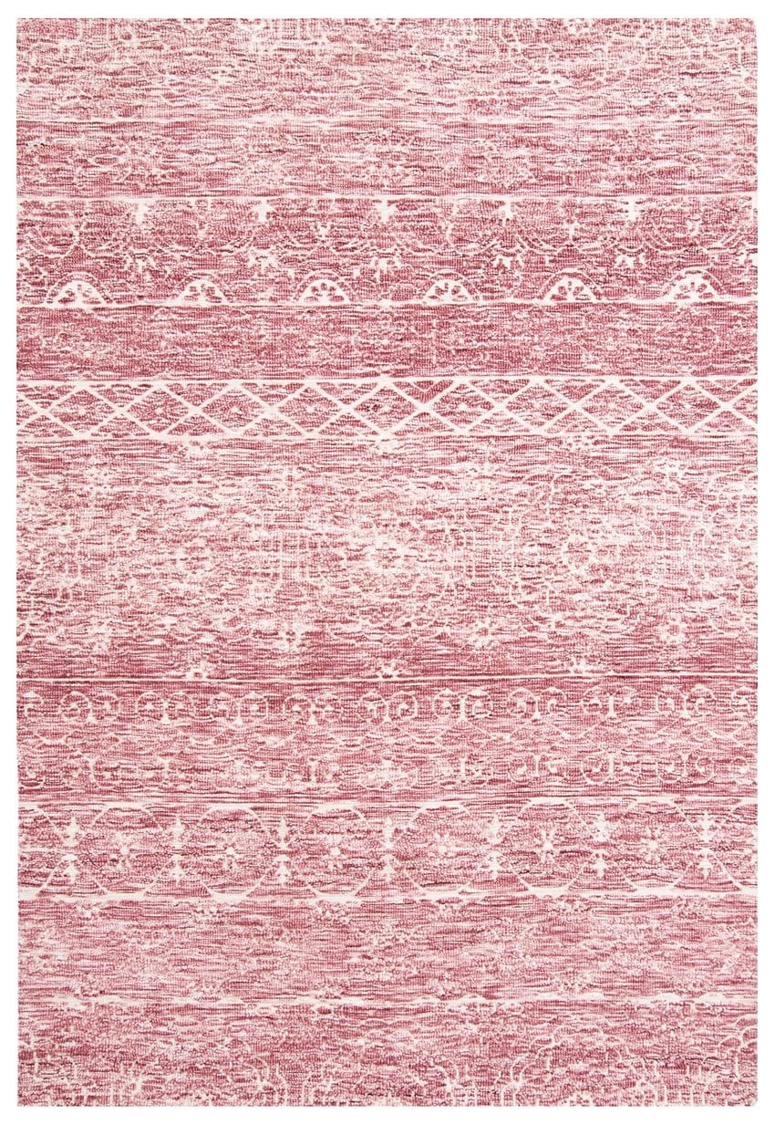 Kora Pink And Ivory Textured Tribal Rug